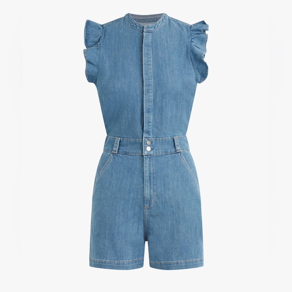 NWT Joe’s Anthropologie The Emilia Purpose Denim Romper Size Medium - Picture 4 of 16